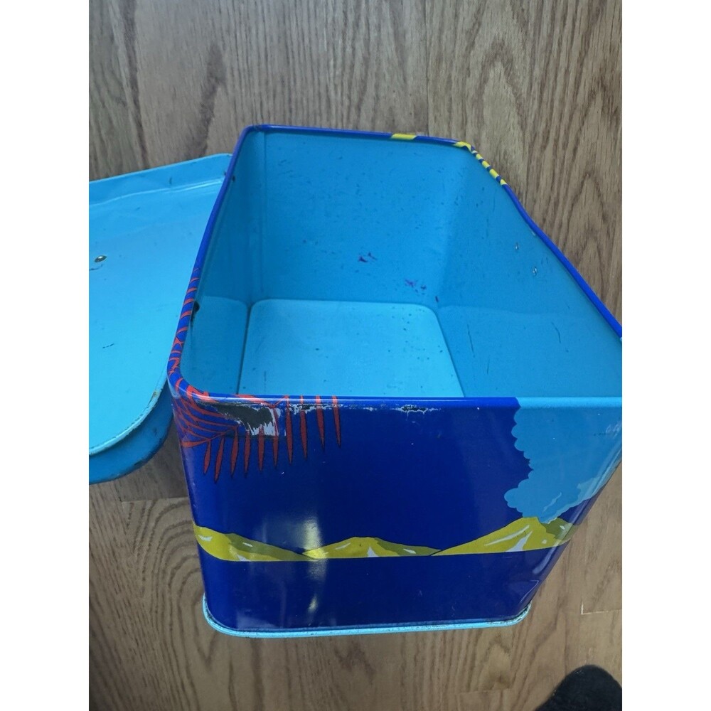 Sanrio Dinomighties Dinosaur Lunch Box Metal Box Vintage Retro 1980s - Picture 8 of 9